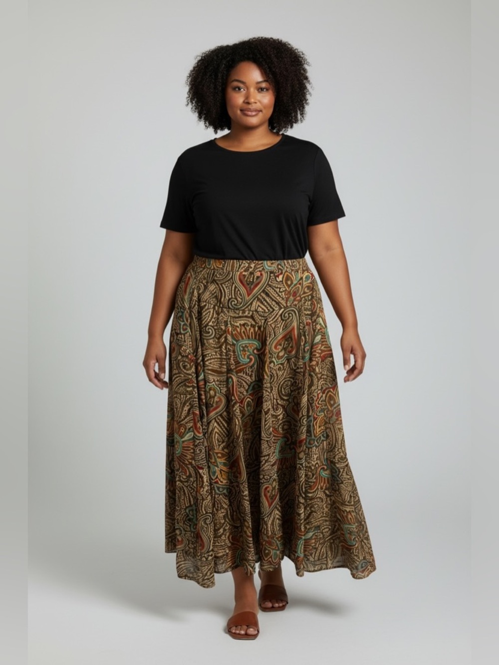 Coldwater Creek Paisley Flared Skirt size 2X